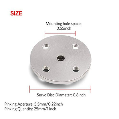 10Pcs Servo Horn Metal Aluminum 25T Silvery Servo Disc for Robot Mechanical Claw Rc Car Helicopter Mg945 Mg995 Mg996