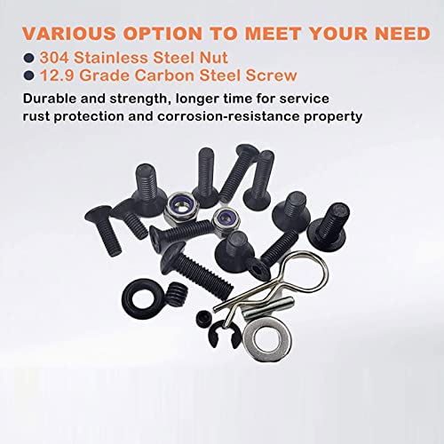 Universal RC Screws Assortment Set 522 Pieces Stainless Steel Hardware Fastener Repair Kit with Hex Wrenches Upgrade Accessories Parts for Traxxas for Axial 1 8 1 10 RC Cars