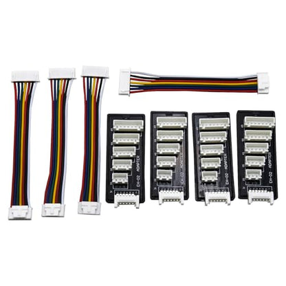 Blomiky 4 Pack JST-XH-7P to 2S-6S Adapter Board and Balace Socket Cables for B6 B6AC C150 T240 T400 Lithium Battery Charge/XH-7P Board *4