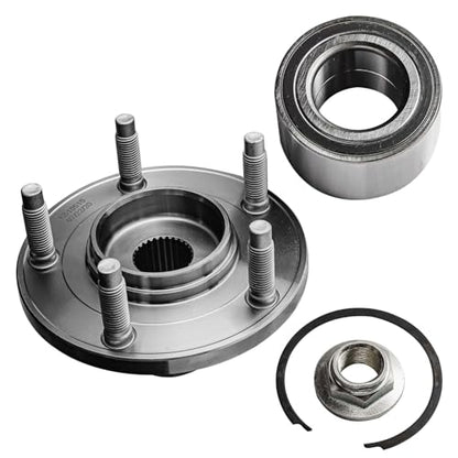 Detroit Axle - 2pc Front Steering Knuckle Kit for 2005-2012 Ford Escape | 2005-2011 Mazda Tribute Mercury Mariner, Passenger Side Steering Knuckle, Wheel Bearing Hub Replacement - size: 2UW471878/Kit