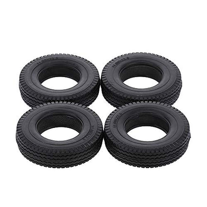 GoolRC 4pcs Trailer Car Rubber Tires for 1/14 Tamiya Tractor Truck RC Climber Trailer