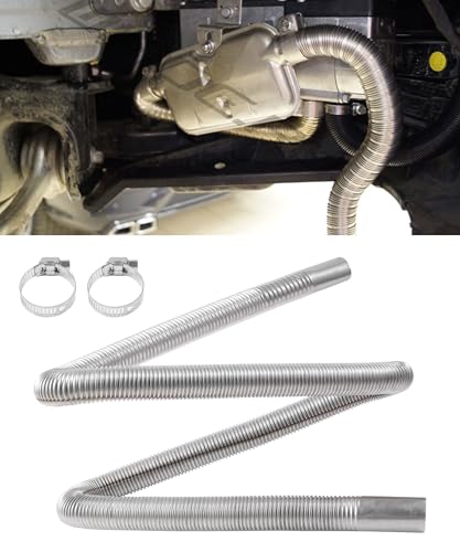 Generator Exhaust Extension Kit,Car Accessories Universal Stainless Steel Fuel Tank Diesel Gas Vent Hose Length,Automotive Replacement Flexible Exhaust Tubing,Fit for Cars,Trucks,SUVs (59")