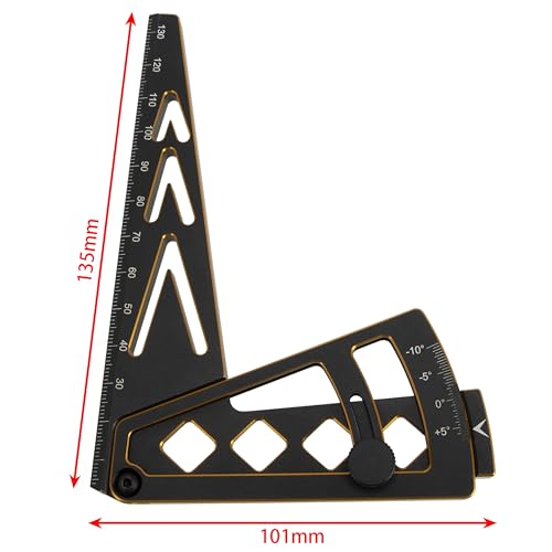 DKKY Adjustable RC Car Camber Gauge Ruler Wheel Rim Height Measuring Ruler Compatible with 1/10 1/8 1/7 RC Car Crawler