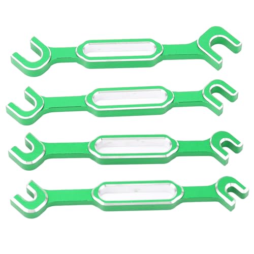 RC Car Wrench, 4PCS Aluminum Alloy Turnbuckle Nut Ball Joint Remover Spanner 3.0 to 6.0mm, with Double End Design, for RC Crawler Car Boat Drone Maintenance (Green) - color: Green