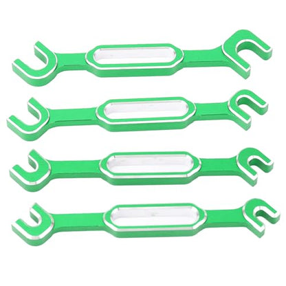 RC Car Wrench, 4PCS Aluminum Alloy Turnbuckle Nut Ball Joint Remover Spanner 3.0 to 6.0mm, with Double End Design, for RC Crawler Car Boat Drone Maintenance (Green) - color: Green