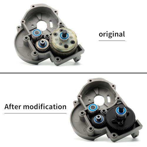 Steel Gearbox Transmission Gear Set with Ball Bearing | Upgrade Parts, For 1/10 Tra-xxas Slash 2WD Rustler Stampede Bandit VXL, RC Car