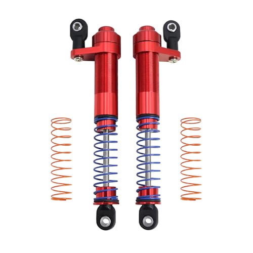 1/10 Metal Adjustable Shock Absorbers Oil Damper 80-100mm for RC Crawler Car Axial SCX10 90046 Capra TRX4 Redcat Gen8 Upgrade (Red 2Pcs) - color: Red 2Pcs