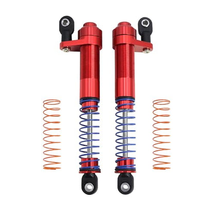1/10 Metal Adjustable Shock Absorbers Oil Damper 80-100mm for RC Crawler Car Axial SCX10 90046 Capra TRX4 Redcat Gen8 Upgrade (Red 2Pcs) - color: Red 2Pcs