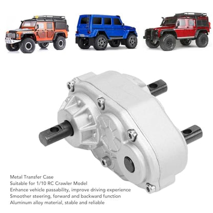 RiToEasysports Aluminum Alloy RC Transfer Cases, D90 1/10 Model Crawler Climbing Car Gearboxs with Fine Machining for Challenging Terrains