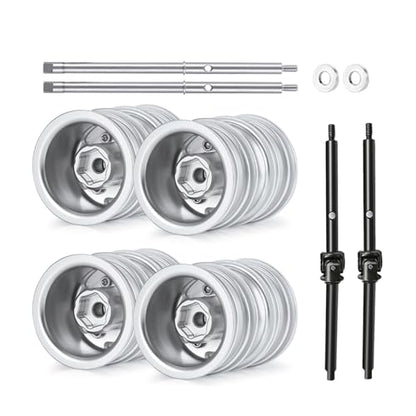 RC Models For Axial For SCX24 1/24 Front Rear Wheel Tires Hubs CVD Driver Shaft Set RC Crawler Car All Series Modified Upgrade Parts(1set) - color: 1set