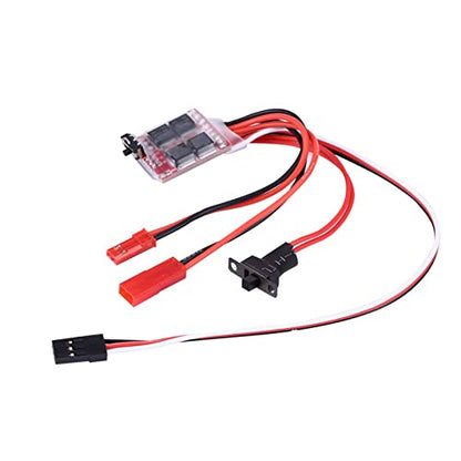 20A Brushed ESC Electronic Speed Controller with Brake for RC Car Boat Black 25 * 24mm 14g