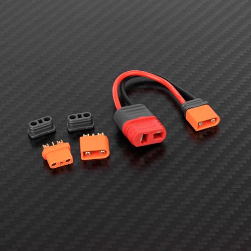 RCAWD IC2 Male to Female T Plug Female Male Female Adapter Connector with IC2 Male and IC2 Female Replacement for RC Car Battery