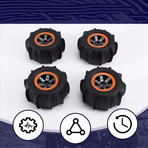 Compatible with Traxxas 104009 104001 for XLH 9125 1/10 RC Truck Upgrade Parts Accessories 4PCS Sand Snow Tire Wheels RC Assortment