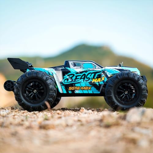 SG116MAX 1/16 RC Off-Road Car, 2.4G Brushless 4WD High-Speed 80KM/H Mini Remote Control Climbing Car, Amphibious Electric RC Crawler Buggy Gift for Adults -RTR - style: SG116MAX 1/16, Brushless Version