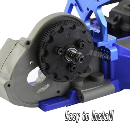 90T 48P Spur Gear with 17T 19T 21T Pinions Gear & Slipper Clutch Upgrades Part for 1/10 Slash Rustler Stampede Bandit 2WD VXL,90T Spur Gear,Titanium - color: Titanium - (90T)
