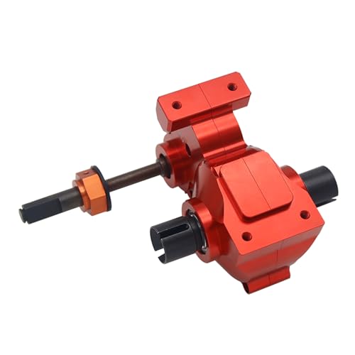 CNC Metal Differential Diff.Gear Box Case Assembly Kit (Red) | for 1/5 Hpi Rofun Baha Km Rovan Baja 5B 5T 5Sc Truck Rc Car Parts - color: Red