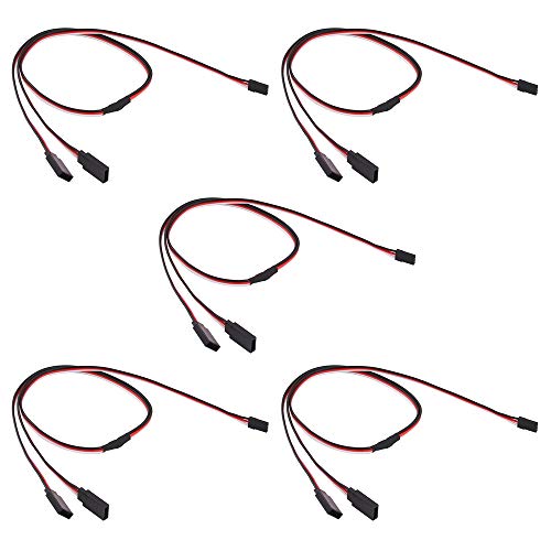 5pcs 24" / 600mm Servo Cable Y Harness Extension Cord 22awg 60 cores for RC Car Helicopter Servo Receiver Wire Lead(C145-5)