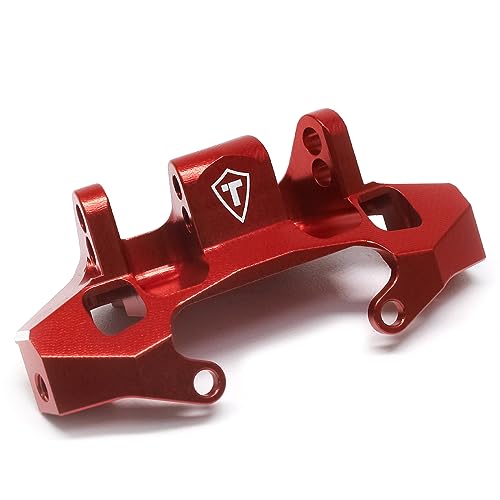 TREAL Aluminum 7075 Rear Upper Link Riser Mount for Axial Capra Currie F9 1/10 RC Crawler(Red) - color: Red