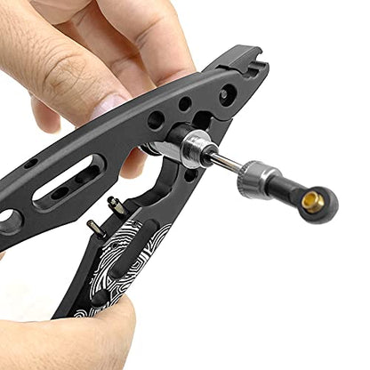 REDSPIDER Aluminum Alloy RC Shock Pliers RC Rod Ends Disassemble Tools RC Crawler Shocks Multifunction Pliers for Traxxas Arrma Axial Losi Redcat Racing Cars Trucks (A)