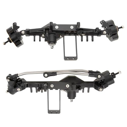 MEUS RACING Capra 1.9 Portal Axles Kit with Isokinetic 3-Section CVDs and Ackerman Steering Structure for Axial Capra 1.9 4X4 and DIY SCX10 SCX10 II Upgrades Parts (Black - 4WS) - color: 4ws-black