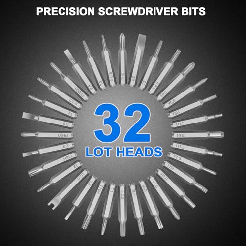 Tanson Precision Screwdriver Set 33-In-1 Small Screwdriver Set,Mini Screwdriver Kit Magnetic Professional Electronic Repair Tool for PC,Computer,Laptop,Iphone,Cell Phone,MacBook,Tablet,Watch,Glasses - color: 32 Black