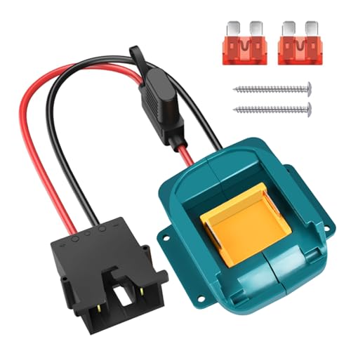 Power Adapter Wheels for Makita 18V LXT Battery with Wire Harness Connector and Fuse Holder Compatible for Fisher-Price 12 Volt Power Battery Wheels Kids Ride-on Toy, 12AWG Wire with 40A Fuse - color: black
