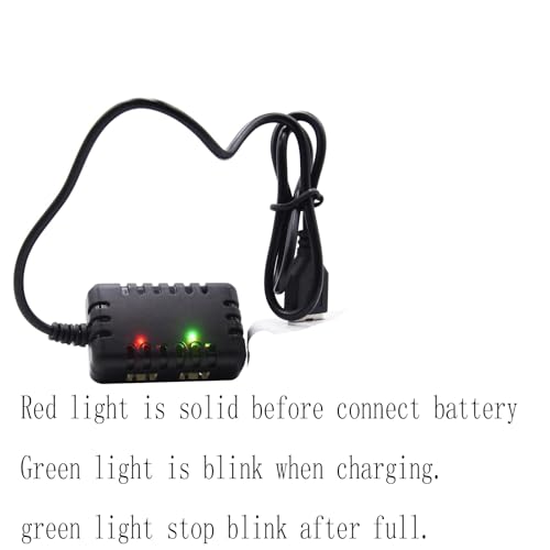 Blomiky 2-in-1 2S 7.4V 1000mA Li-ion/Li-po Battery Balance Charger Cable for RC Boat Airplane Helicopter Trucks Cars 2S Lipo Battery 7.4V 1 to 2