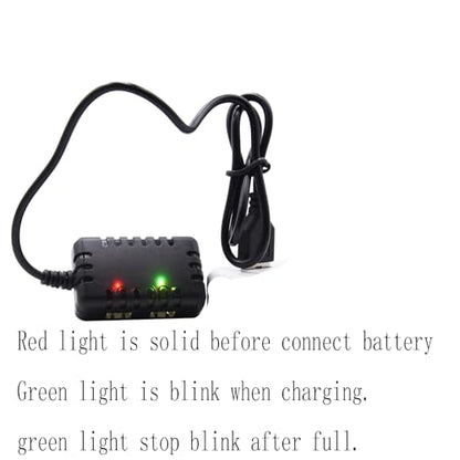 Blomiky 2-in-1 2S 7.4V 1000mA Li-ion/Li-po Battery Balance Charger Cable for RC Boat Airplane Helicopter Trucks Cars 2S Lipo Battery 7.4V 1 to 2