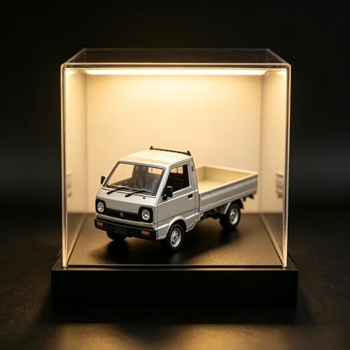 Kei Truck, 2.4Ghz RTR Off-Road Vehicle, Remote Control Retro Pickup Truck with Lights, 1:10 RC Crawler Car Silver