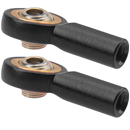 10Pack Vgoohobby Aluminum M2 Link Rod Tie Rod End,M2.0 Ball Joint 15mm Linkage Ball Head Holder Compatible with Tamiya Mini 4WD HSP RC Car Model Boat (Black) - color: Black