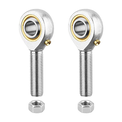 POS6 Rod End Bearing, 2pcs 6mm Bore Pre-Lubricated M6x1.0mm Metric Male Thread Right Hand Heim Joint with Jam Nuts - size: 6mm, style: POS
