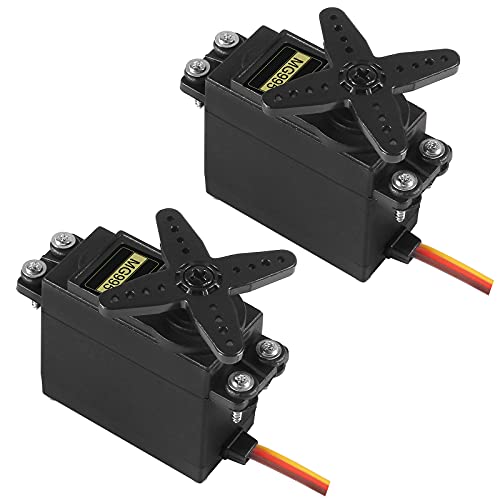 2pcs MG995 Servo Motor Control 180 Angle Metal Gear Servo 20KG Digital High Speed Torque Servo Motor for Smart Car Robot Boat RC Helicopter - size: MG995