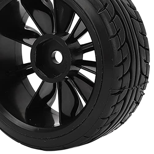 RC Wheels and Tires, 4Pcs Plastic, Rubber 1/10 RC Drift Car Tires RC Drift Hard Tires Set for TT02 1/10 RC car