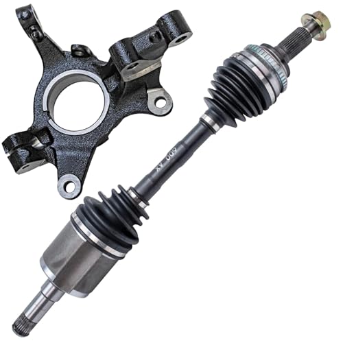 Detroit Axle - Front Left Steering Knuckle CV Axle Replacement | for 2007-2014 Ford Edge, 2007-2015 Lincoln MKX - 2pc Set - size: 2UX47886/Pair
