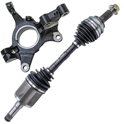 Detroit Axle - Front Left Steering Knuckle CV Axle Replacement | for 2007-2014 Ford Edge, 2007-2015 Lincoln MKX - 2pc Set - size: 2UX47886/Pair