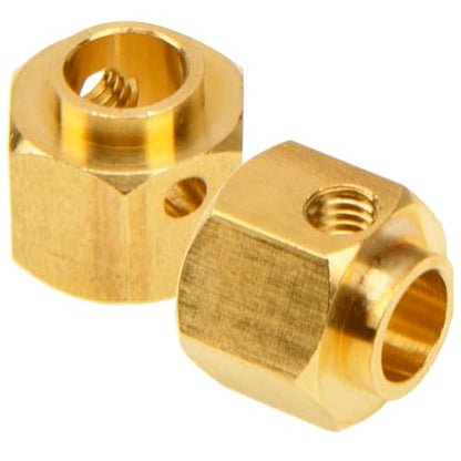 4Pcs Vgoohobby Brass 12mm Hex Hubs Adapter Extension Combiner Counterweight Compatible with Traxxas TRX-4 RC4WD D90 Redcat Gen7 RC 1/10 Crawler Car (8mm Thickness) - size: 8mm Thickness