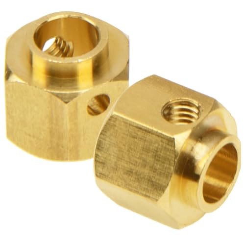 4Pcs Vgoohobby Brass 12mm Hex Hubs Adapter Extension Combiner Counterweight Compatible with Traxxas TRX-4 RC4WD D90 Redcat Gen7 RC 1/10 Crawler Car (8mm Thickness) - size: 8mm Thickness