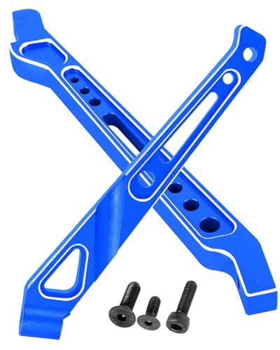 RC Aluminum Front Rear Chassis Brace Upgrades Part for 1/8 Typhon/Senton V4 6S RC Car,Support Rod Bracket Hops up,Navy Blue - color: Navy Blue-(upgrades）