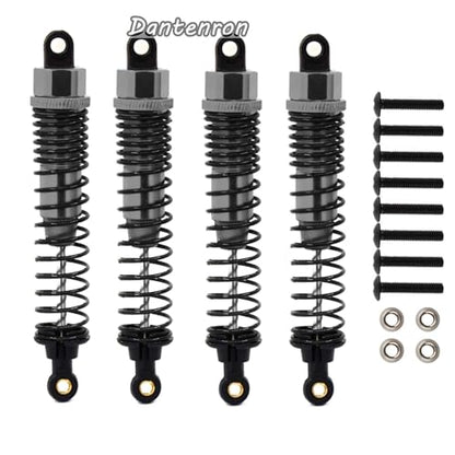 4Pack 1/10 RC Truck Car Adjustable Shock Absorber Damper 108004 Upgrade Parts 108mm Oil 108mm Oil Adjustable Alloy Aluminum Shock For 1:10 HSP 94188 94108 94111 Redcat Volcano (Titanium) - color: Titanium