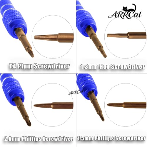 RC Screw Driver Set Tool Kit for 1/30 SCX30,1.5mm/2.0mm Phillips Screwdriver & 1.3mm Hex & T4 Plum & 6Pcs m2 Nut RC Car Repair Screwdrivers Set,for 1/30 SCX30 RC Crawler Truck Buggy,Navy Blue - color: Navy Blue - (Screw Driver Set)
