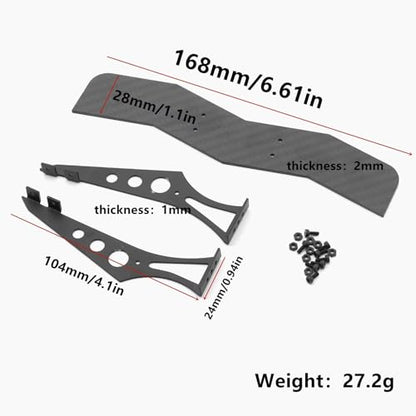 RC Repair Parts Compatible with Tamiya for TT01 for TT02 for HSP for Sakura 1/10 RC Drift Car Upgrade Parts Accessories Metal Tail Wing Rear Spoiler