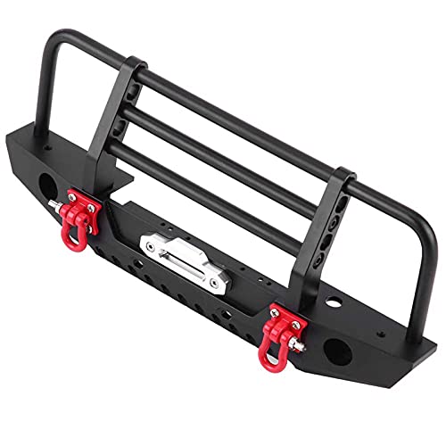 Metal Front Rear Bumper with LED Lights, for SCX10II 90046 1/10 RC Crawler Car