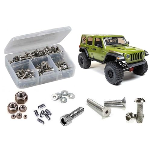RC Screwz Stainless Steel Screw Kit axi037 Compatible with Axial SCX6 Jeep 1/6th 4wd (AXI05000T1/T2)