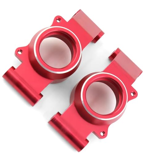 RC car Components Compatible with Traxxas for X-Maxx Xmaxx 6S 8S 1/5 RC Monster Truck Upgrade Parts 2pcs Metal Rear Stub Axle Hub Carrier(Red) - color: Red
