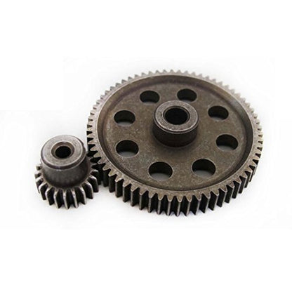 11184 & 11181 Differential Steel Metal Super Gear Main Gear 64T & Motor Gear 21T Combo for RC HSP 1/10 Car Truck