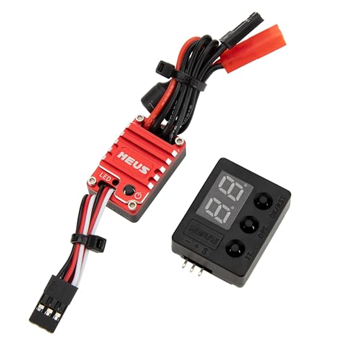 MEUS Racing ME25 25A Brushed Mini ESC for SCX24 TRX4M ASCENT-18 SCX30 1/30 1/24 1/18 RC Crawler Upgrades (V2)