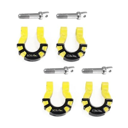 4 Pcs Metal Tow Shackle RC Trailer Buckle, Compatible with Axial SCX10 Tamiya CC01 RC4WD D90 D110 TF2 TRX-4, 1/10 Scale Crawler Car Accessories with Screws (Blue) - color: Blue