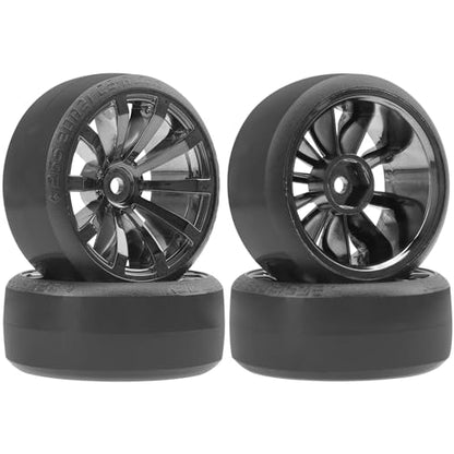 OD62mm Hard Plastic RC Drift Car Tires & Wheel Rims 12mm Hex Tyre & RC 1/10 Drift Tires W/Plastic Wheel Rims 12mm Hex