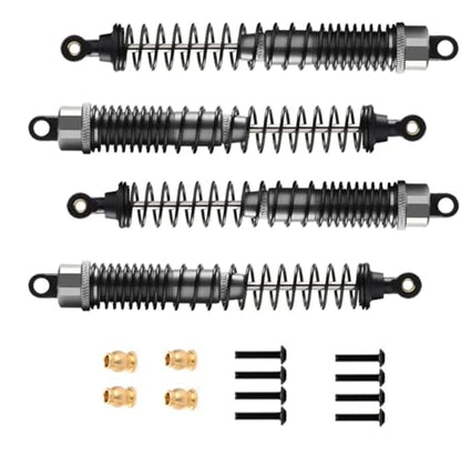 RC Shock Absorber Damper 130mm Oil Adjustable For RC Car 1/10 Crawler Truck HPI HSP Traxxas Losi Axial Tamiya Redcat Upgrade Part 4pcs/set(Titanium) - color: Titanium