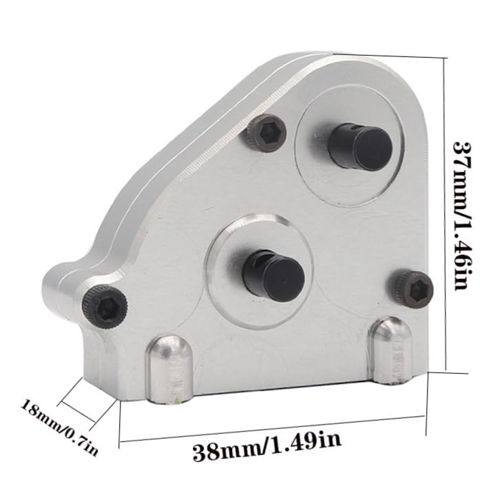 for MN128 MN86 MN86S MN86K MN86KS MN G500 Metal Transmission Gearbox Transfer Case 1/12 RC Crawler Car Upgrade Parts(Silver) - color: Silver